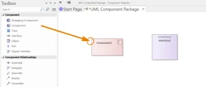 drag and drop a component element in ea
