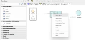 add connectors or relationships in uml communication diagram in ea sparx