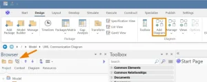 how to add a uml communication diagram in enterprise architect
