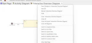 saving the interaction overview in enterprise architect uml diagram