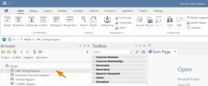 select a package to create a sparx ea uml timing diagram