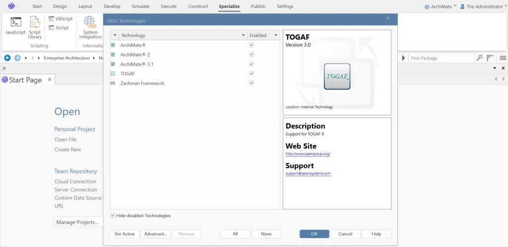 Enterprise Architecture Frameworks in Sparx EA
