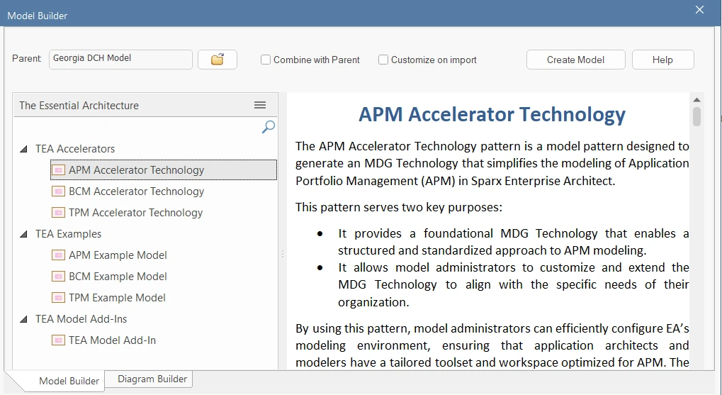 TEA Accelerators in Sparx EA