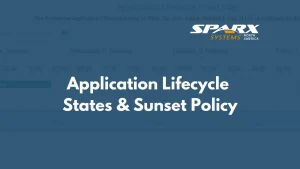 application lifecycle states and sunset policy for comprehensive portfolio management