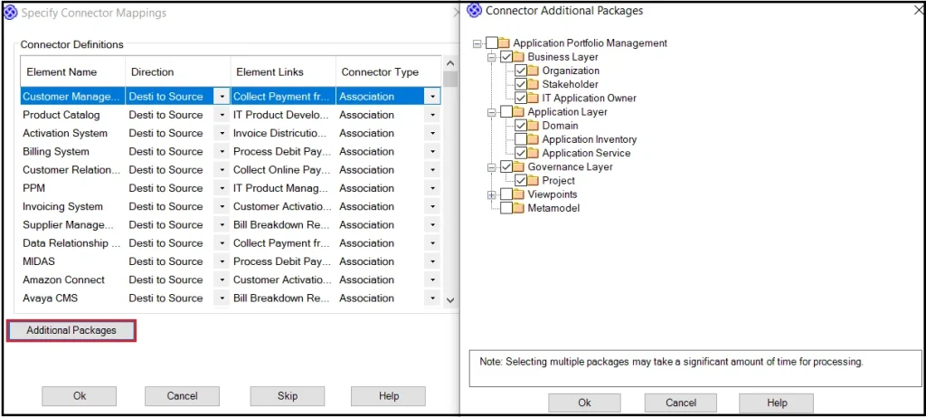sparx-ea-apm-excel-import-connector-mappings-additional-packages